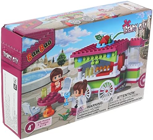 Banbao building blocks snack car city girls bricks educational toys models 6118 for children kids friend compatible with brands