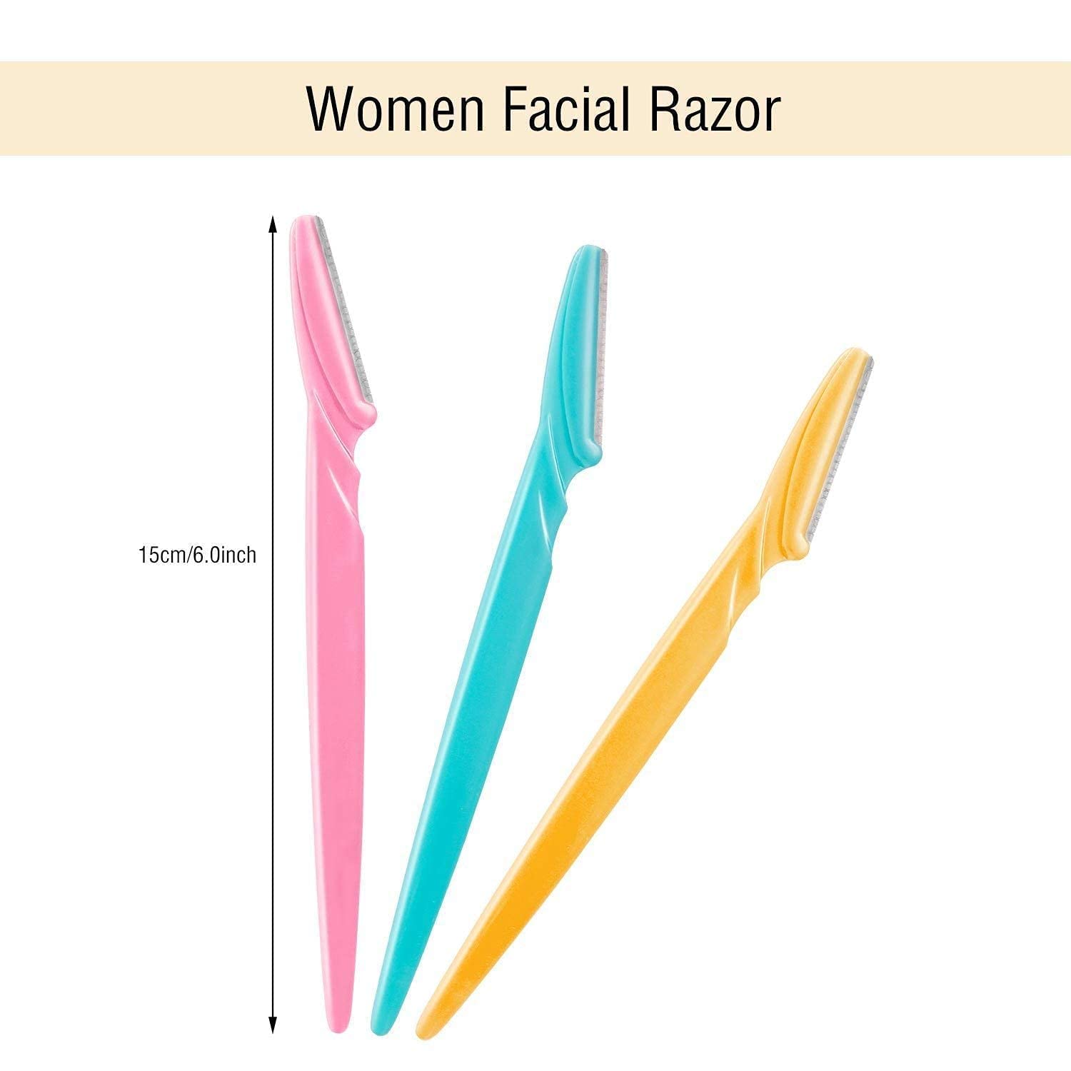Top Select Eyebrow Painless Facial Hair Remover Razor for Face, Women and Men (Multicolour) (Pack of 1)