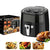 Sokany air fryer without oil, 1800 watt, 8.0 liters, black - sk-8016-220v supply voltage and 50hz- Damage Box And Have Scratches
