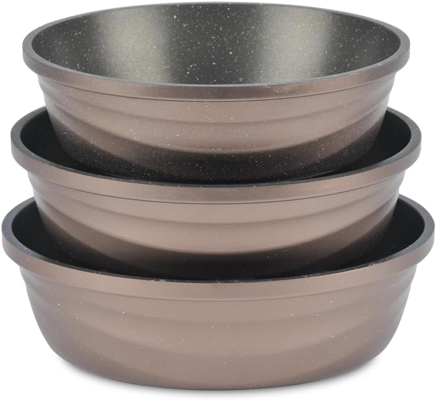 New Klein , Granite 3-piece handleless frying pan set• 3-piece frying pan set for versatile cooking needs