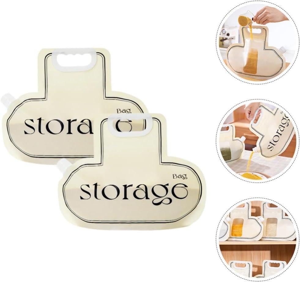 أكياس تخزين البقوليات المتينة (مجموعة من قطعتين) بتصميم أنيق لتنظيم فعال للبقوليات.