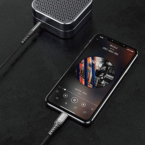 Wiwu 3.5mm audio stereo cable compatible lightning 1.5m, black