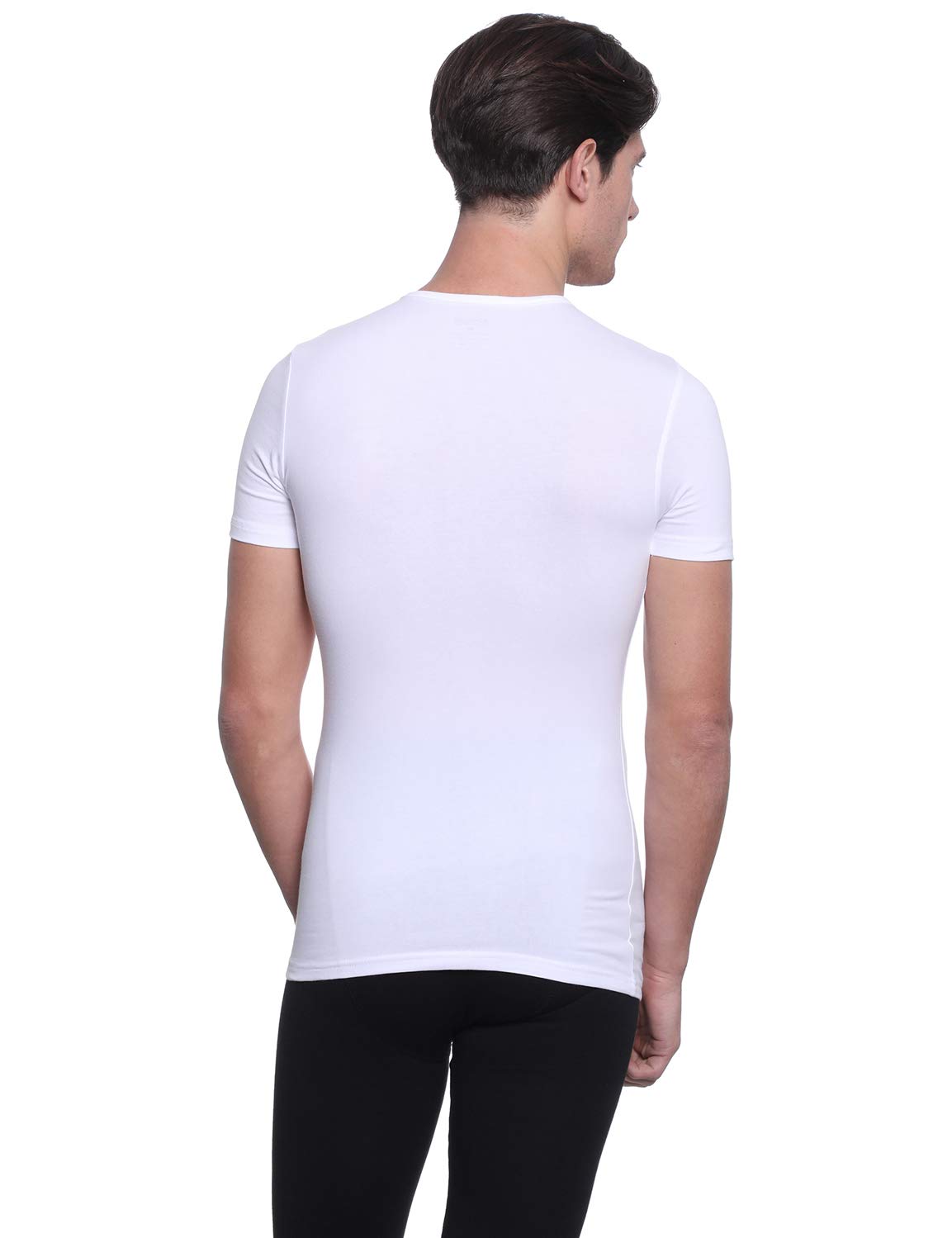 Dice Mens Round Neck Short Sleeve Solid Undershirt