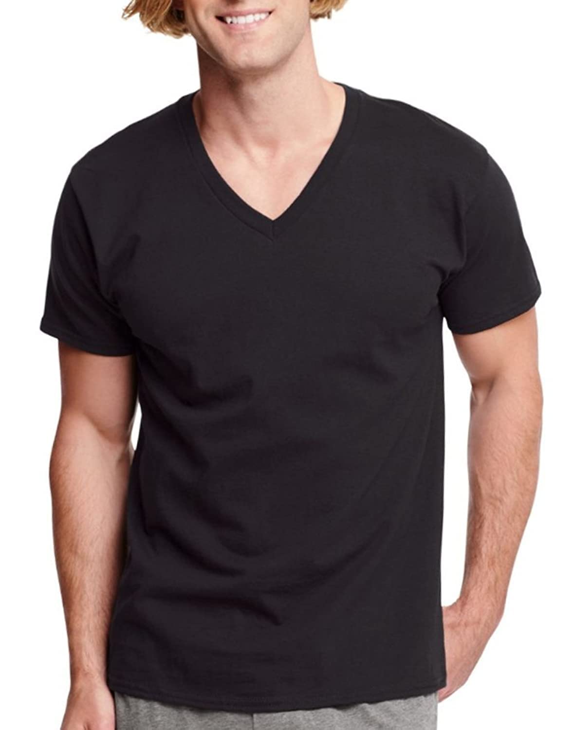 Hanes Men’s Tagless Cotton V-Neck Undershirt – Comfortable Everyday Wear