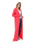 Jamila Women Plain Front Pockets Long Sleeves Maxi Cardigan