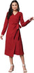 Styleville.in Women’s Wrap Dress Elegant Casual Wear Red