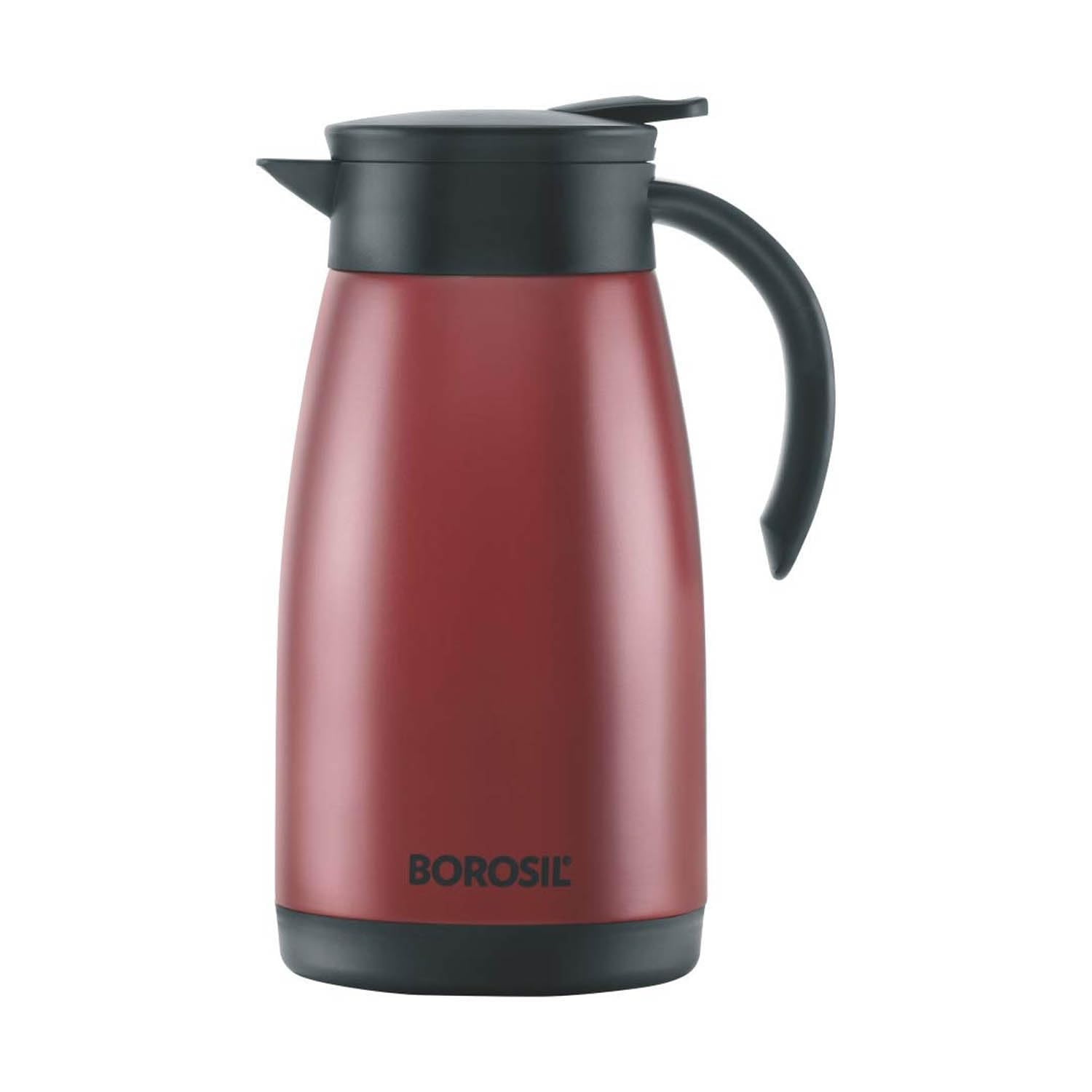 BOROSIL STAINLESS STEEL TEA POT THERMAL FLASK  RED 1.5 LITER