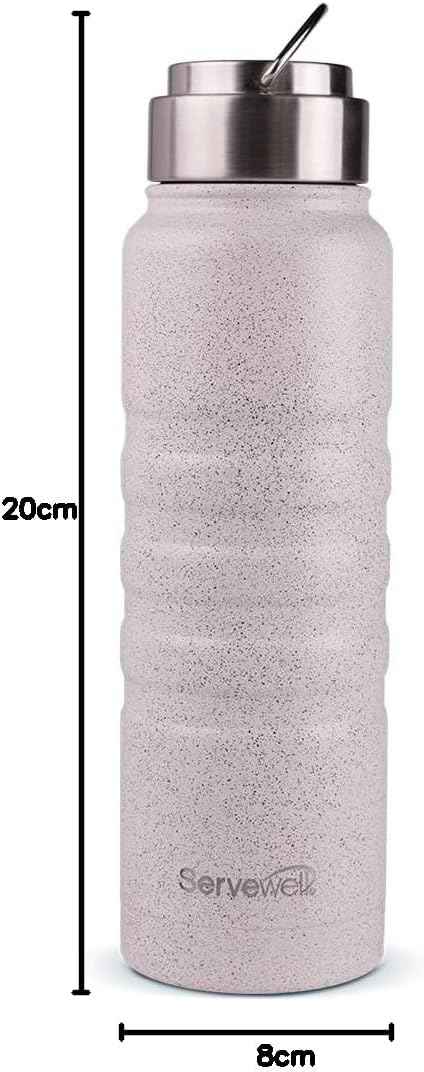 زجاجة Servewell Twister ستانلس ستيل بسعة 725 مل – تصميم سادة