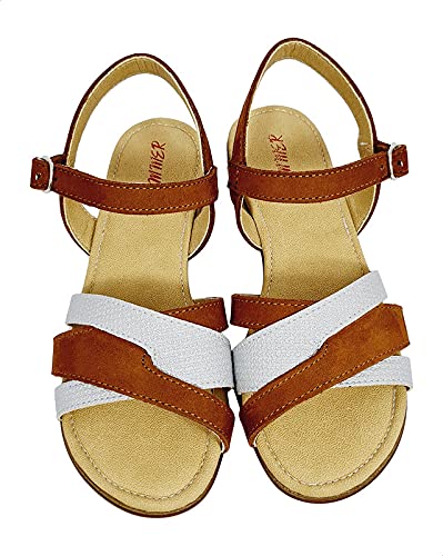 Summer Slingback Velcro Closure Flat Sandals for Girls - Safqqa Egypt