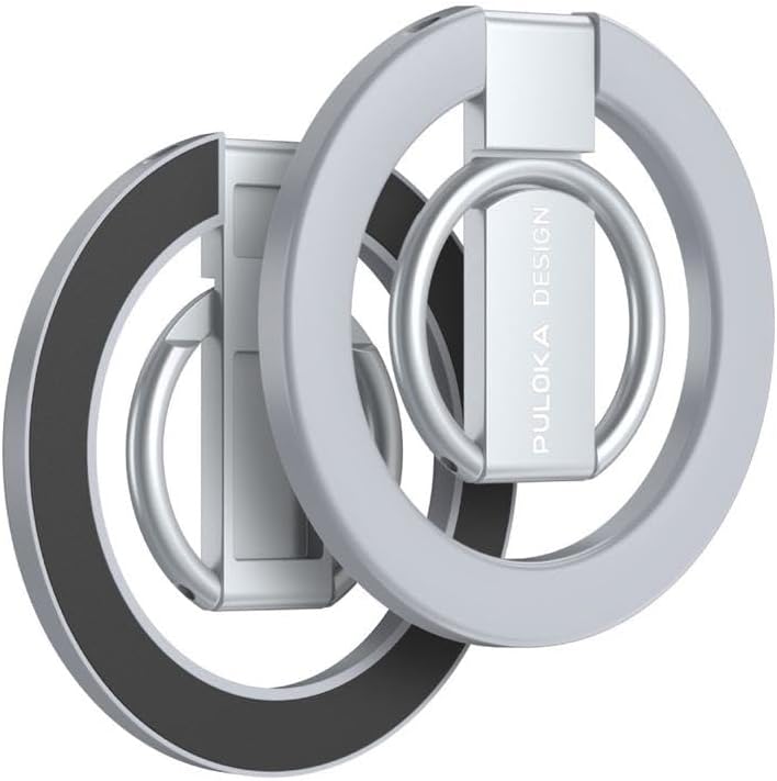 Next Store Premium Metal Ring Holder 360° Rotation Magnetic Phone Mount Silver