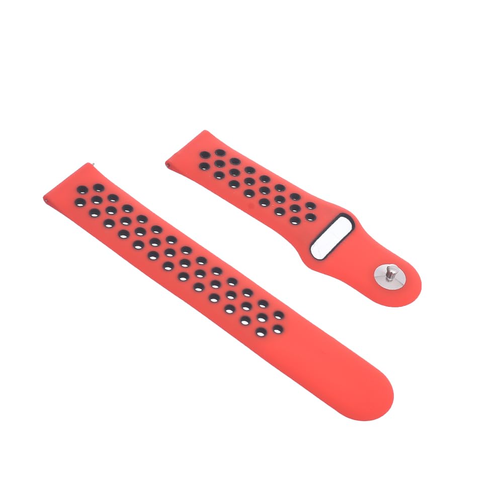 Generic Silicone Adjustable And Expandable Watch Strap With Holes Design For Unisex Compatible With Smart Watches 22 MM
