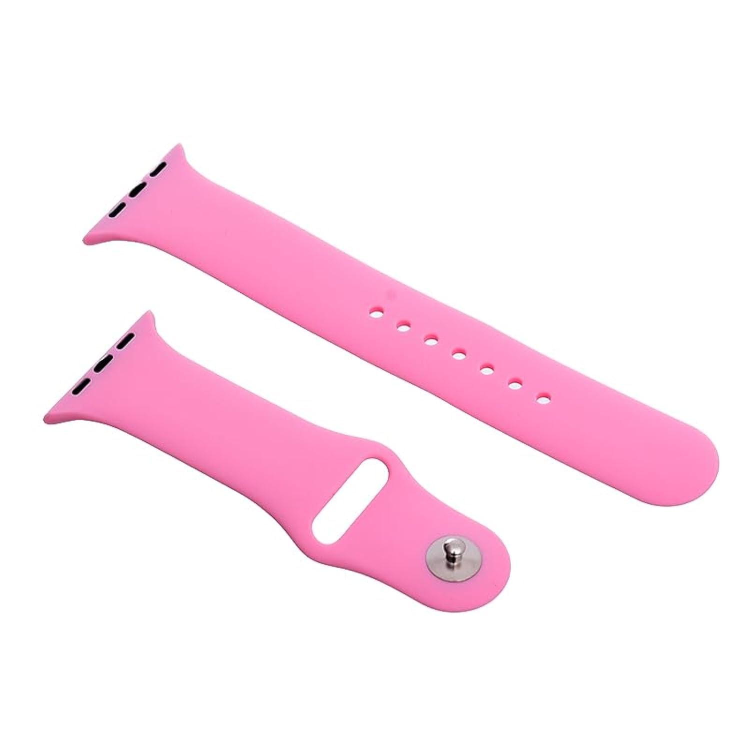Silicone Adjustable And Expandable Watch Strap With Modern Design For Unisex Compatible With Smart Watches 42/44/45 MM - Pink