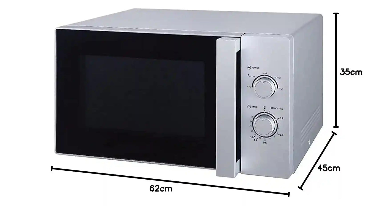TORNADO Microwave Solo 25 Liter 900 Watt Silver TM-25MS- Damage Box - Safqqa Egypt