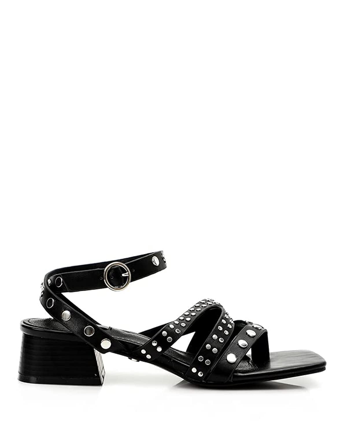 Dejavu studded square toecap thong heeled Sandals