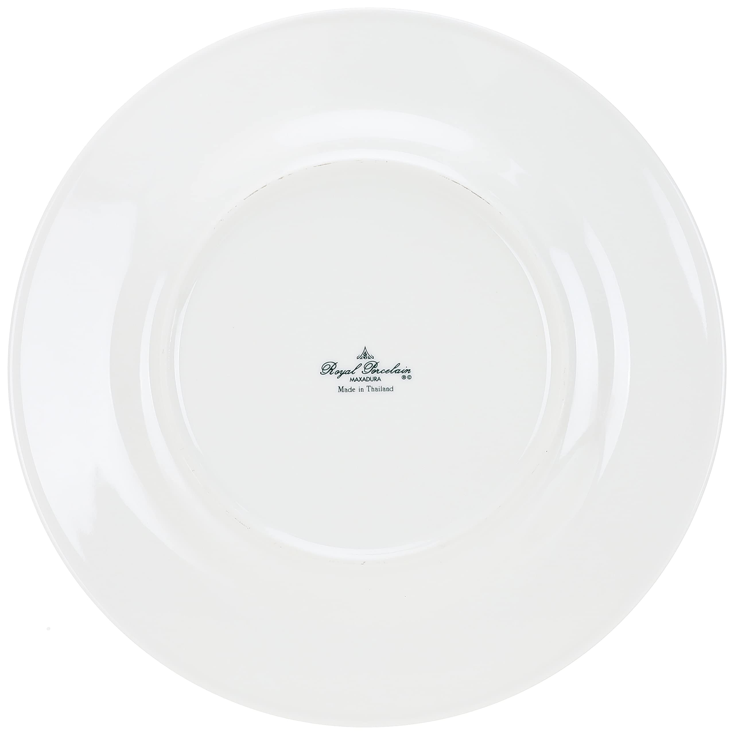 طبق مسطح دائري من رويال بورسلين مقاس 28 سم يتميز بتصميم كلاسيكي أنيق يضفي لمسة فاخرة على مائدتك. مصنوع من البورسلين عالي الجودة-بدون بوكس