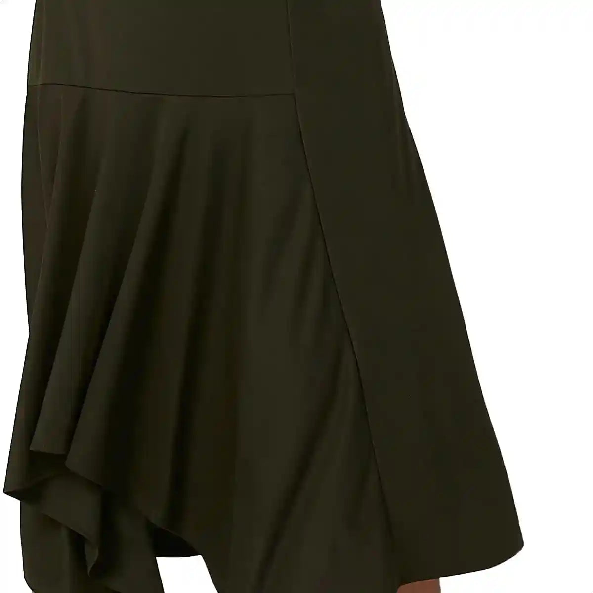 Splash Asymmetric-Hem Solid Midi Skirt for Women - Safqqa Egypt