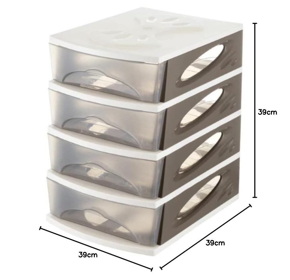 Bama Storage Box Set - 4-Pack, Green (Made in Italy)