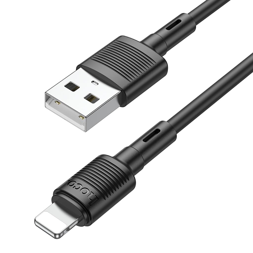 Hoco X83 - Victory Charging And Data Transmittion Cable (2.4A - 1M), USB-A To Lightning Plug, Compatible With Apple iPhone iPad Airpods – Safqqa Egypt