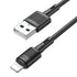 Hoco X83 - Victory Charging And Data Transmittion Cable (2.4A - 1M), USB-A To Lightning Plug, Compatible With Apple iPhone iPad Airpods