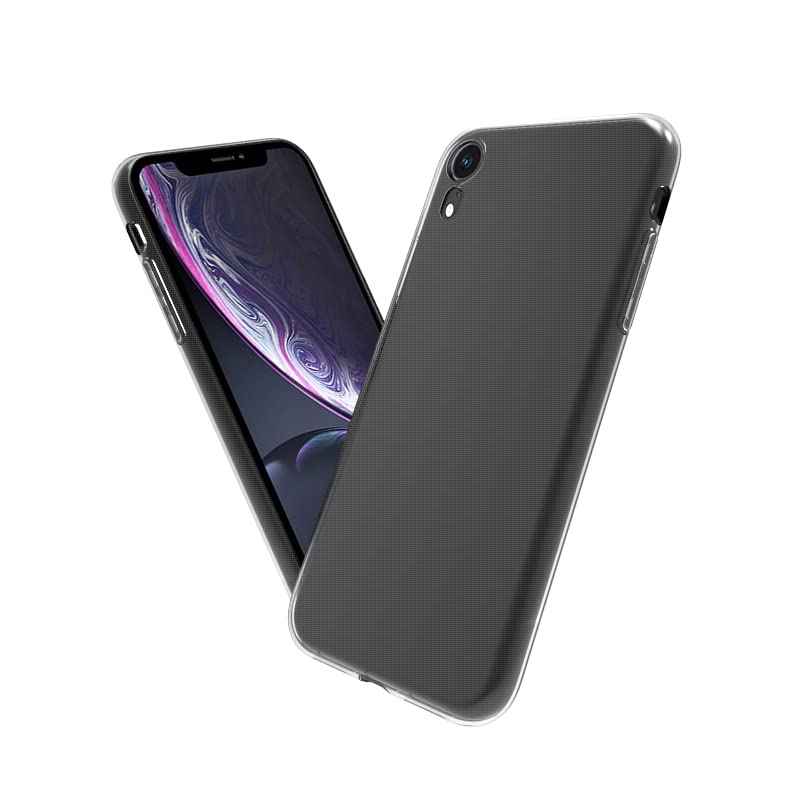 is specially designed for smart phones. The transparent and fashionable big hole case made of TPU material is suitable for iPhone xr, transparent - Safqqa Egypt