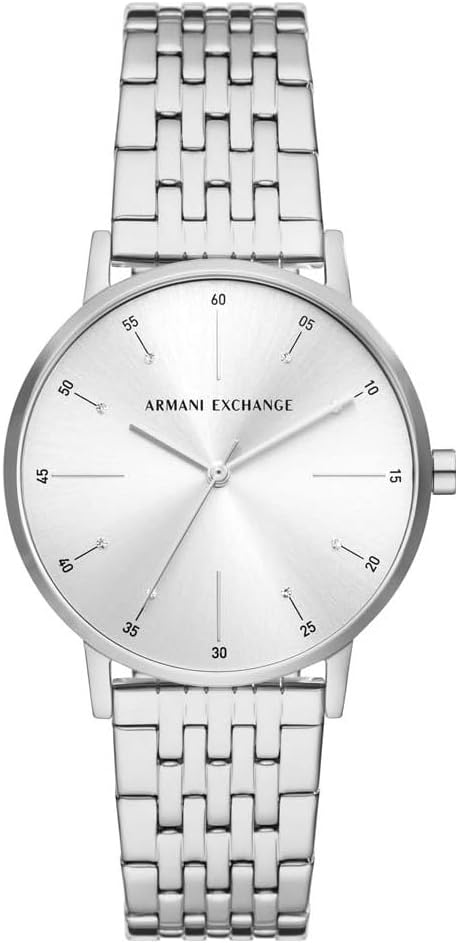 Armani Exchange Three-Hand Stainless Steel Watch - AX5578, Silver, bracelet, Womens