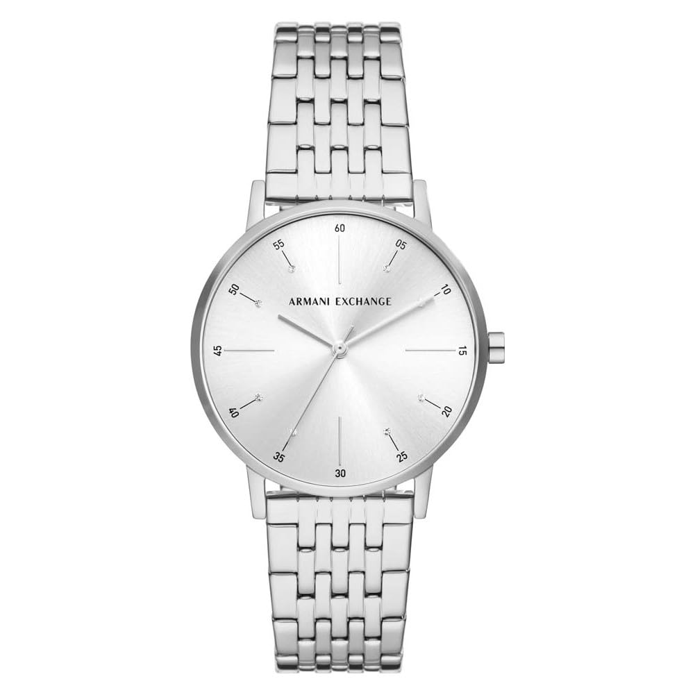 Armani Exchange Three-Hand Stainless Steel Watch - AX5578, Silver, bracelet, Womens