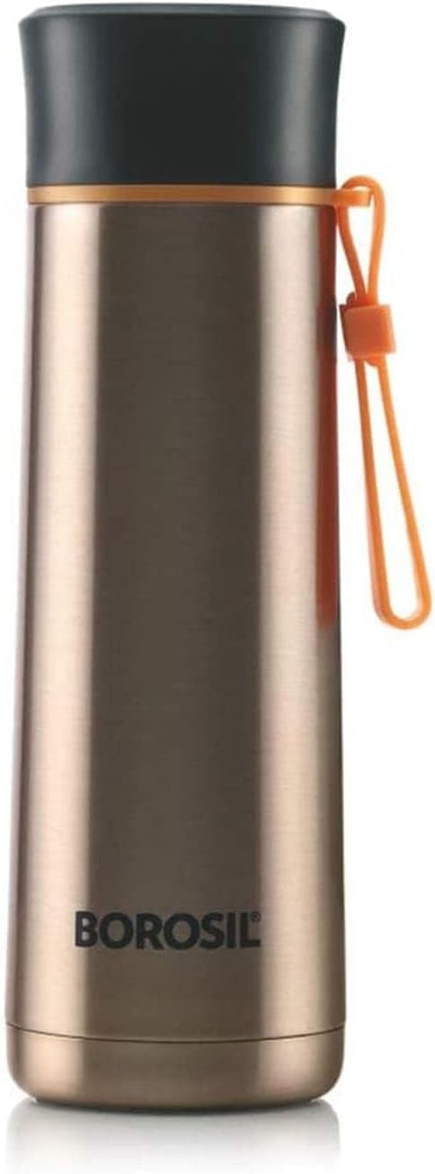 Borosil Stainless Steel Thermal Water Bottle Thermal insulation keeps drinks hot or cold for long hours