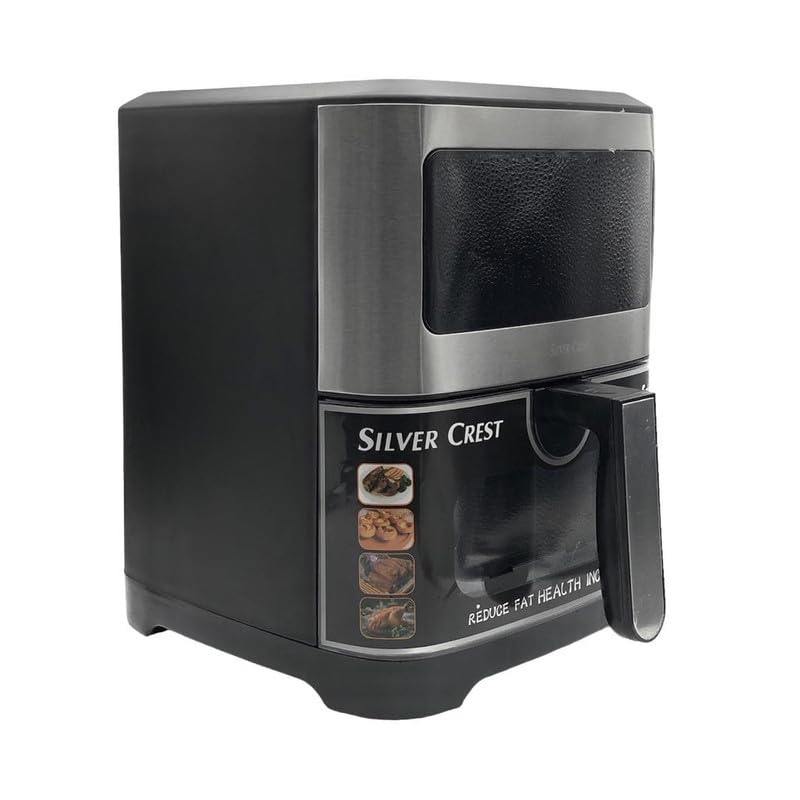 Silver 10 Liter Stainless Steel Digital Air Fryer Performance Range 2200 Watt Rapid Air Convection Heating-Have Scratches