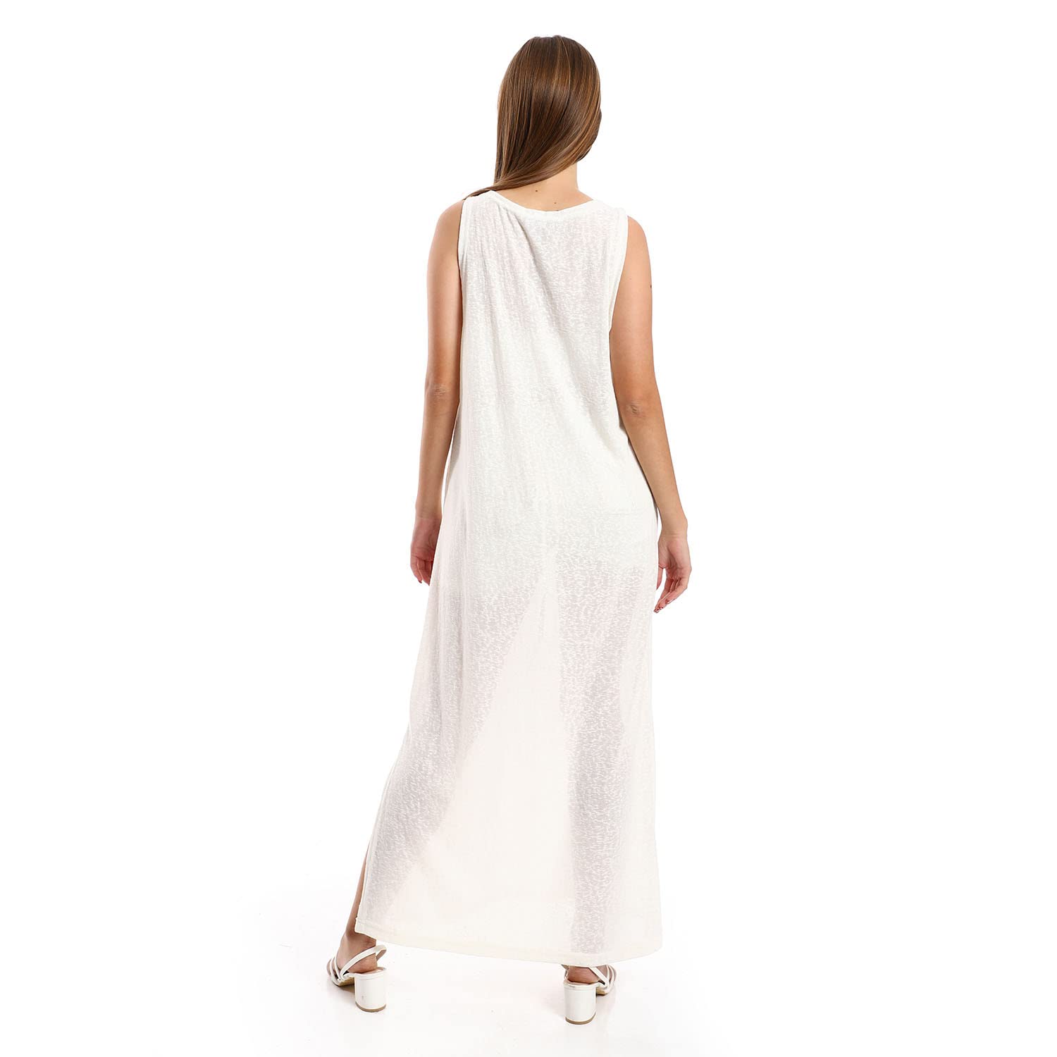 JAMILA Women Round Collar Cover UP With Side Slits OUTERWEAR