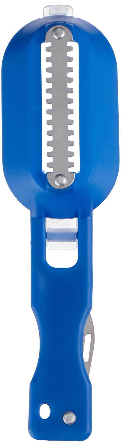 MT Stainless steel fish peeler with plastic handle - blue