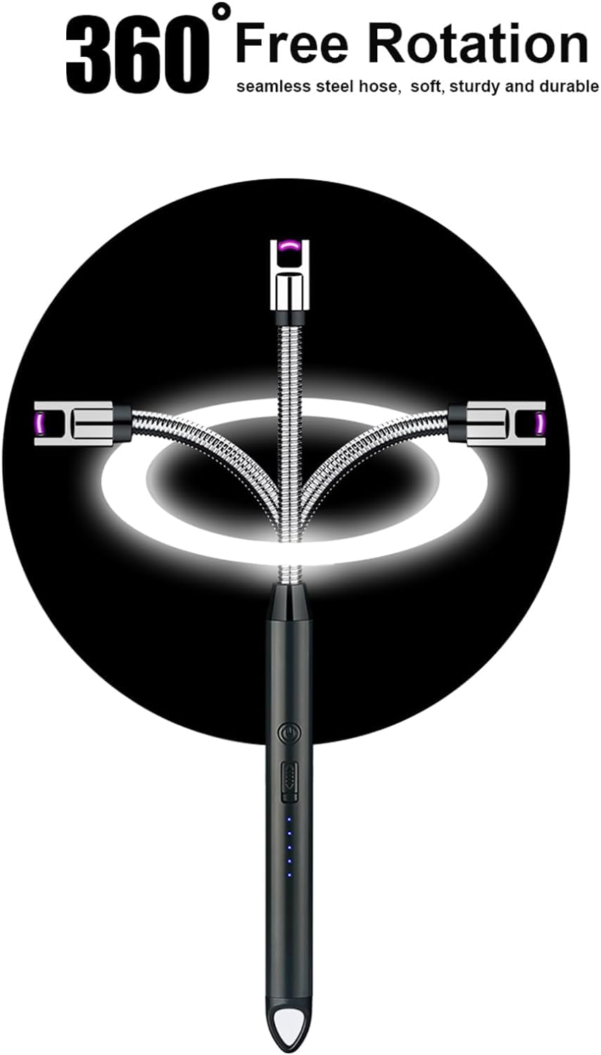 ولاعة سبيلويش كهربائية USB بدون لهب مع شاشة بطارية LED – Safqqa Egypt