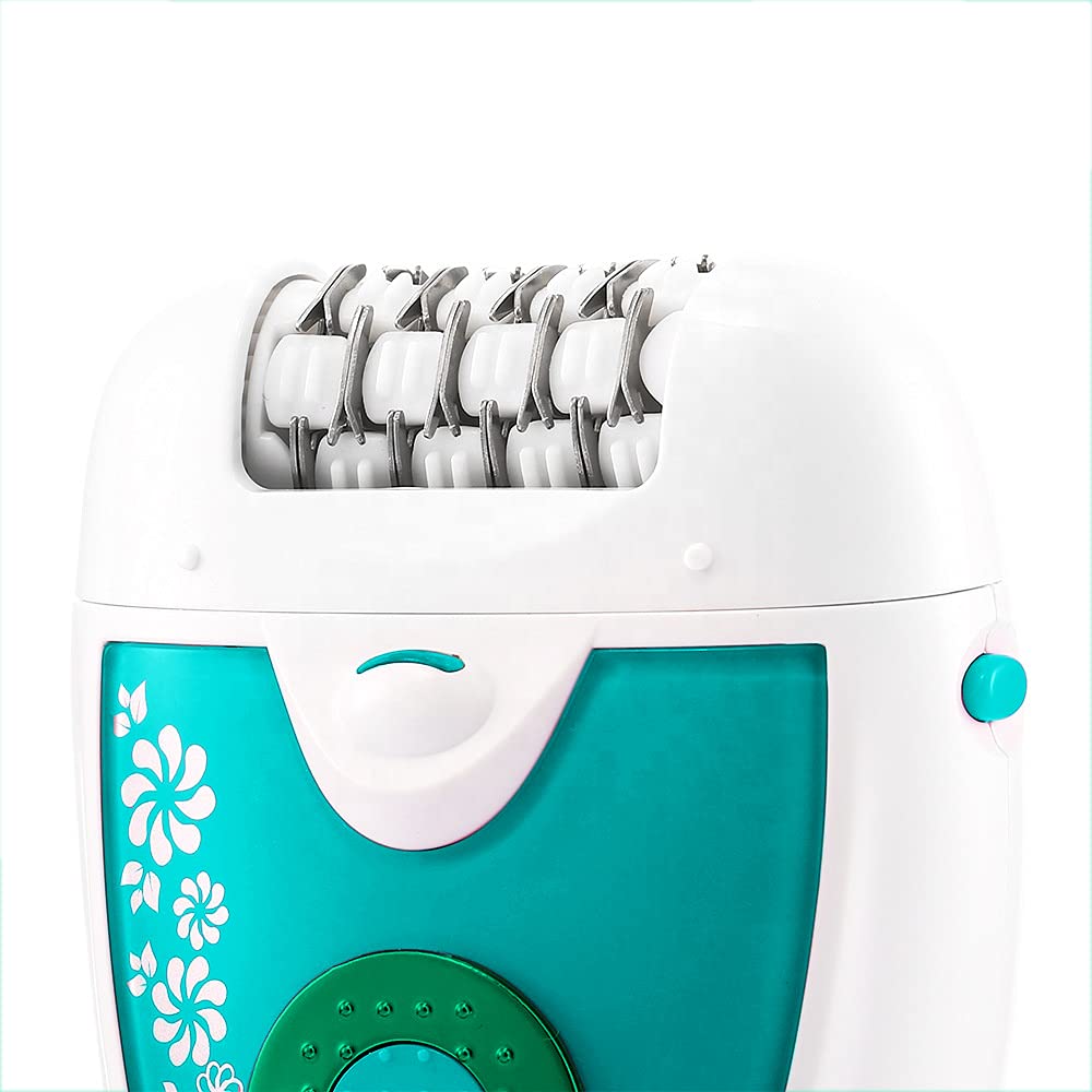 VGR V-722 Cordless Professional 2-in-1 Women Epilator & Shaver for different body areas for Wet & Dry use 35 minutes Runtime - Green