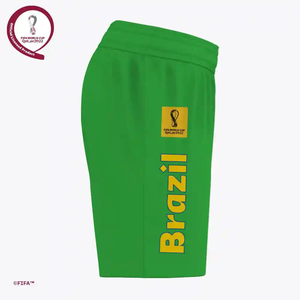 FIFA World Cup Qatar 2022 BRAZIL BOY'S SHORTS - GREEN - Safqqa Egypt