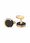 Cerruti 1881 Men’s Black & Gold Plated Stainless Steel Cufflinks