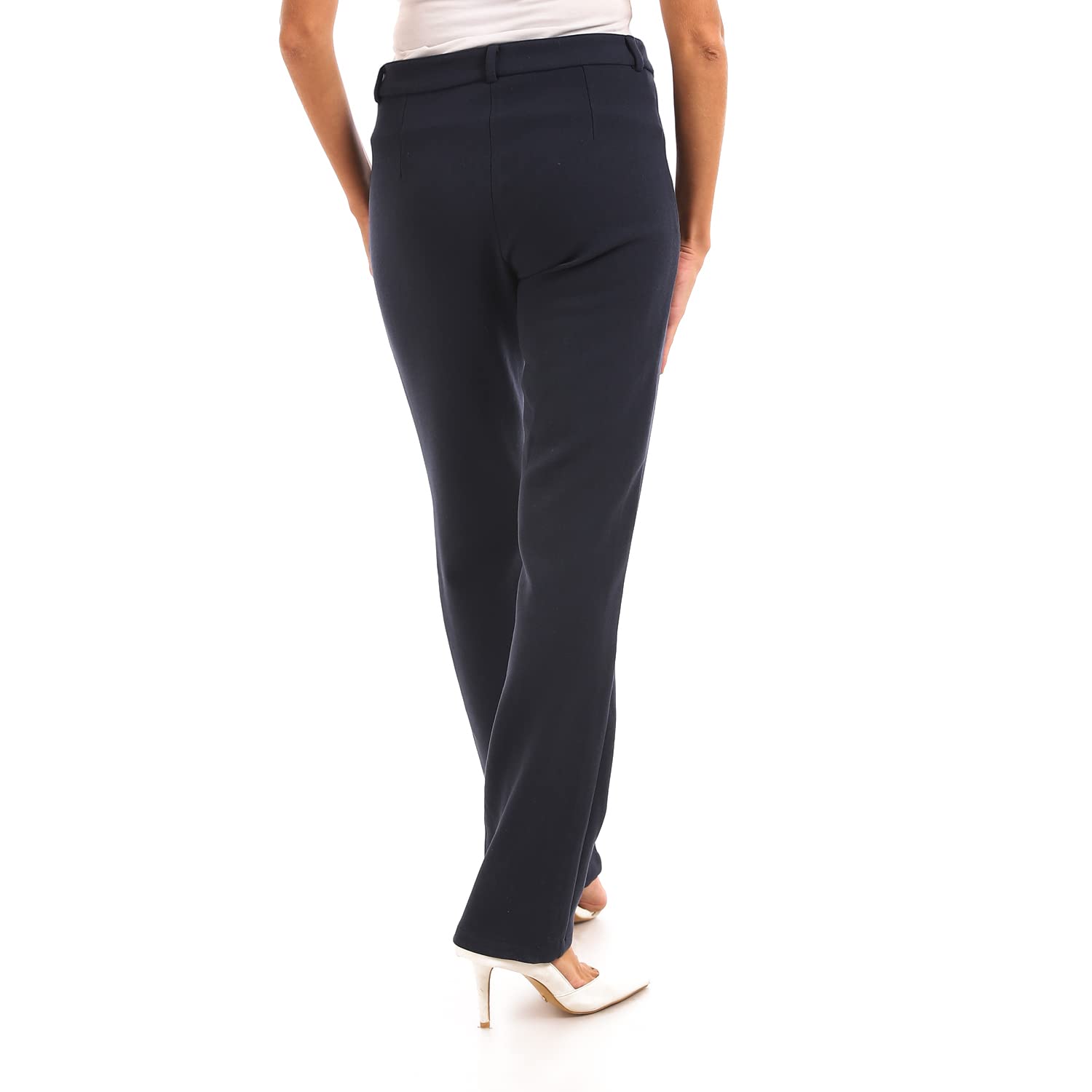 esla_Front Small Pockets Solid Classic Pants