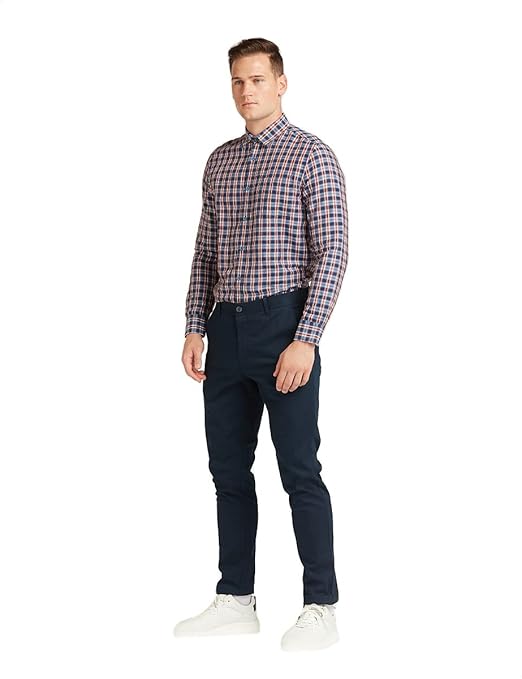 Splash Smart Plaid Long Sleeves Shirt for Men