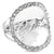 Guess Stainless Steel Zircon Embellished Stone Front Logo Ring for Women - Silver