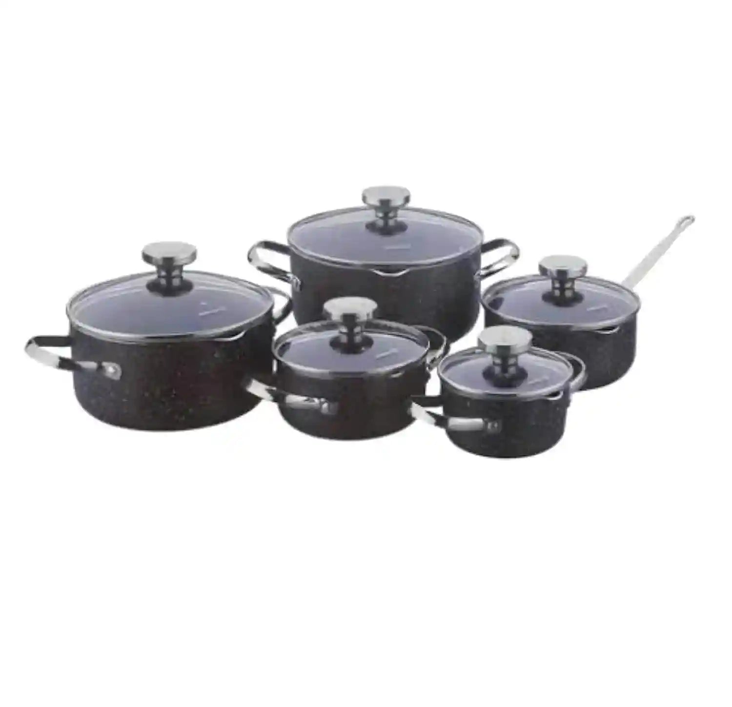 Korkmaz Etna Black 10-Piece Cookware Set