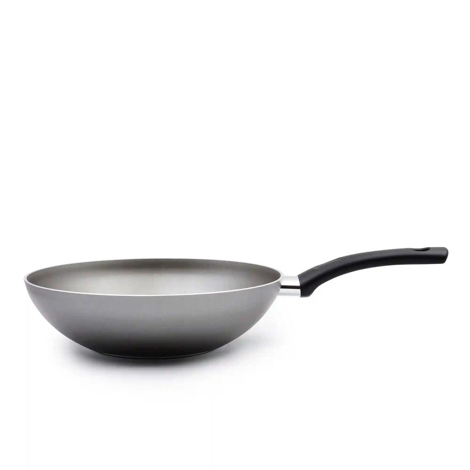 Celar Aluminum Soft Wok, 24 cm Diameter, Grey, Made In Portugal