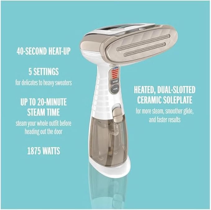 Conair GS59XSDE Handheld Garment Steamer 230ml Fast Heat-Up White
