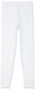 Cool plain elastic waist embroidered logo under pants for men - white- 82 x 85 in