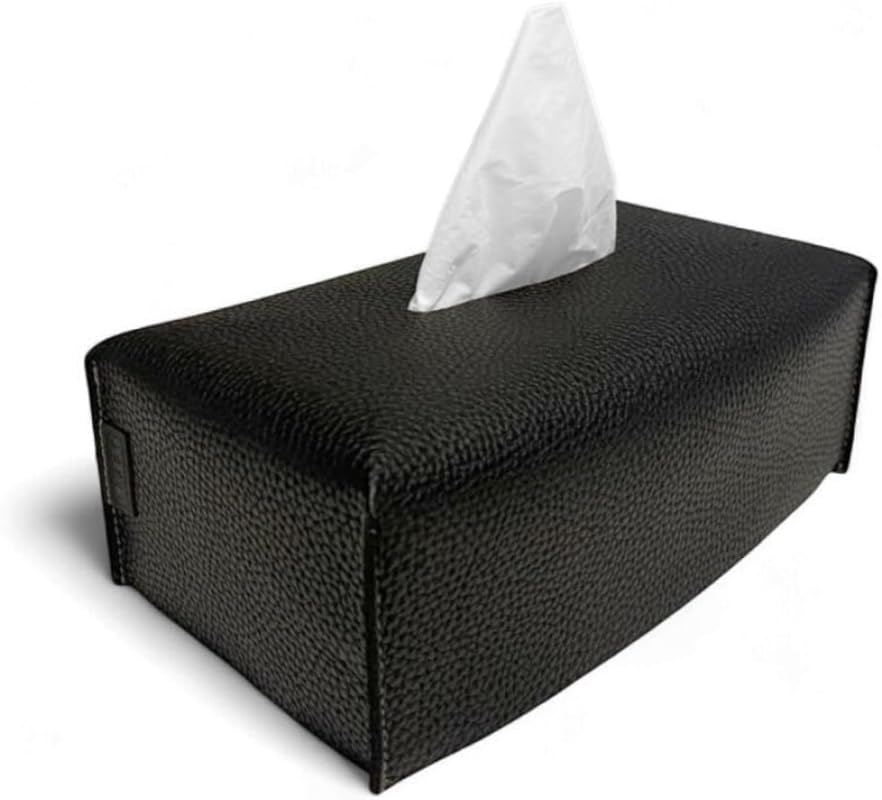 LEART Premium Leather Tissue Box Cover – Stylish Holder for Home, Office & Car - Safqqa