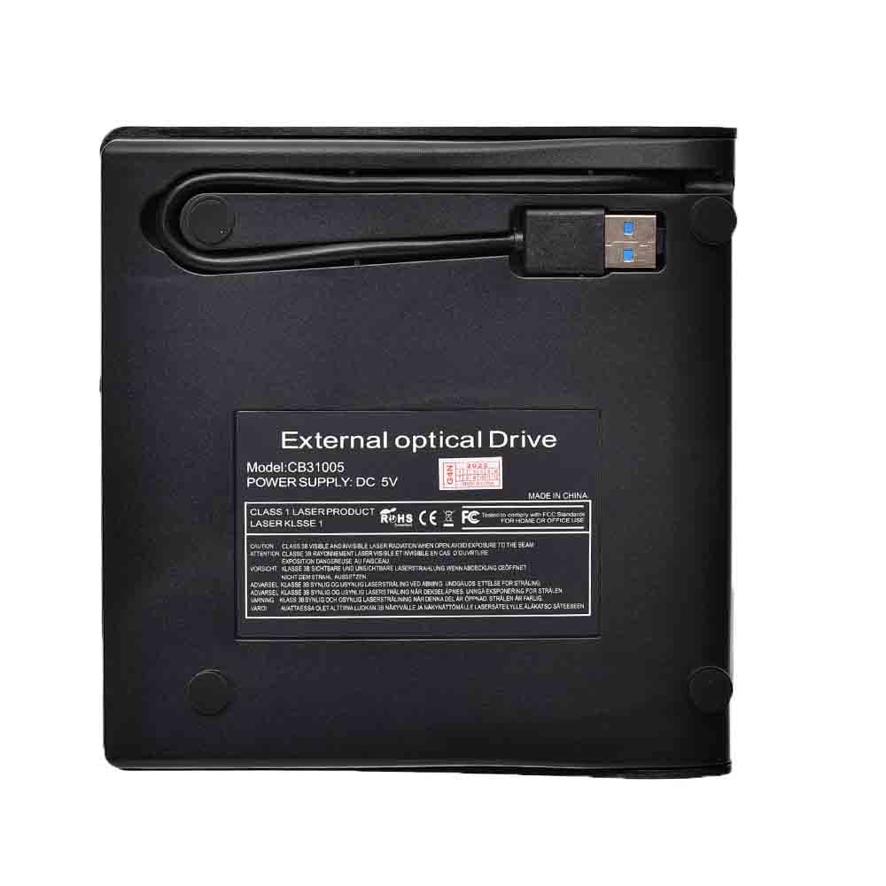 Generic Usb 3.0 cd/dvd rw external optical drive burner cd/dvd rom notebook player with inductive touch switch - black