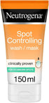Neutrogena Spot Controlling Face Wash & Mask, Oil-free, Contains Purifying Salicylic Acid, Removes Spots & Makes Skin Smoother & Clearer, Dermatologically Tested, 150ml - Safqqa Egypt