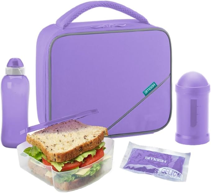 Smash 5 Piece Lunch Bag Set Purple – Safqqa Egypt