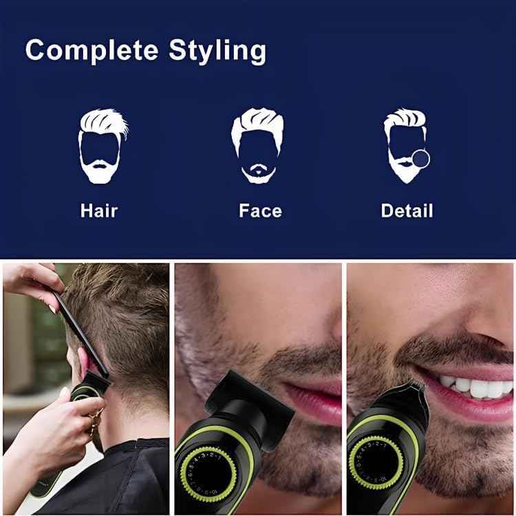 KEMEI KM-696 5 in 1 electric HAIR SHAVER full care grooming kit. Professional Body Ear Nose Hair, Men’s Beard Grooming Kit Mustache Trimmer, Cordless Electric Hair Clippers Haircut - Safqqa Egypt