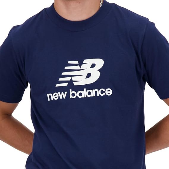 New Balance Men Sport Essentials Logo T-Shirt Navy Casual Tee