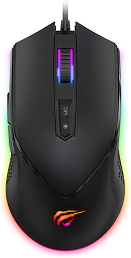 HAVIT GAMENOTE MS814 RGB Backlit Programmable Gaming Mouse - 7 Buttons, 7000 Dpi