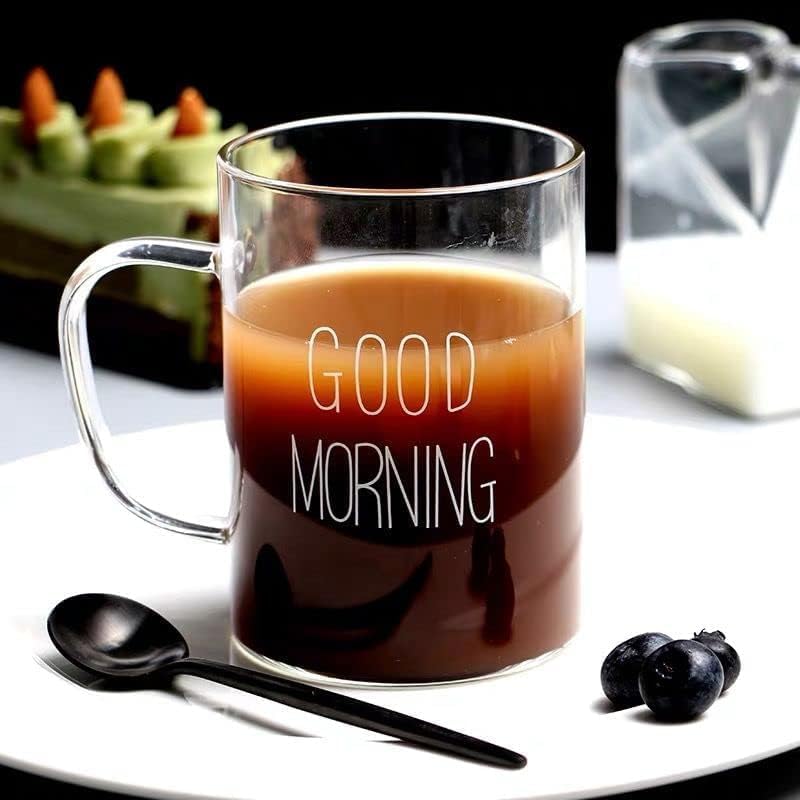 Premium Heat Resistant Glass Mug – Good Morning Design
