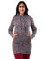 Jamila Women's Cotton Floral Pattern Kangaroo Pocket Longline Hoodie - Safqqa